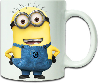 

Maison N Mode Funny Man Coffee Ceramic Mug(330 ml), Multicolor