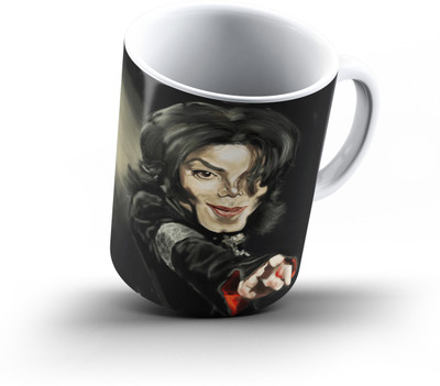 

Ucard Michael Jackson Caricature807 Bone China, Ceramic, Porcelain Mug(325 ml), Multicolor