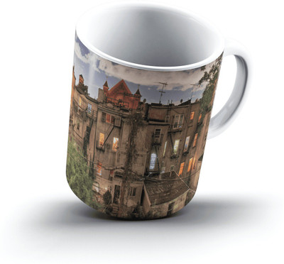 

Ucard Old City2725 Bone China, Ceramic, Porcelain Mug(325 ml), Multicolor
