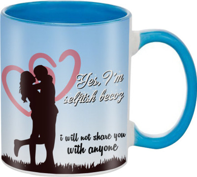 

SKY TRENDS Great Romantic Love Best Gifts For Valentine Day For Girlfriend Boyfriend Fiance Wife Husband, Anniversary,Christmas, Design 052 Ceramic Mug(325 ml), Multicolor