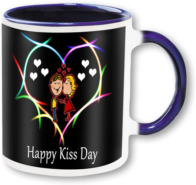 

PhotogiftsIndia Happy Kiss Day.Jpg Ceramic Mug(325 ml), Multicolor