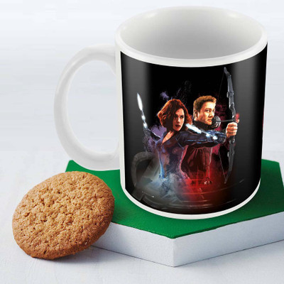 

Posterboy Hawkeye - Black Widow Officially Licensed (Pack Of 1) Ceramic Mug(350 ml), Multicolor