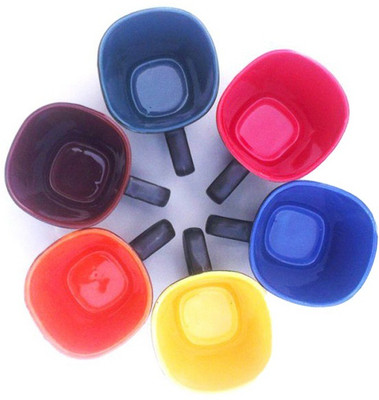 

Aarzool Colourful Duo Tone Pottery(Multicolor, Pack of 6)