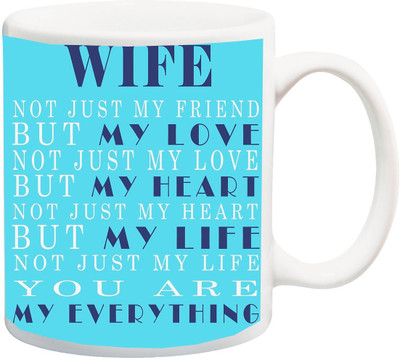 

ME&YOU Gift for Husband/Wife/Girlfriend/Boyfriend/Lover;"Valentines Day, When i tell you i love you my life 3D printed Ceramic Mug(325 ml), Multicolor