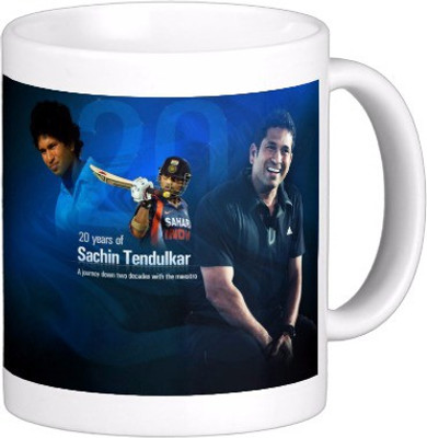 

Exoctic Silver Sachin Tendulkar: Cricket God A006 Ceramic Mug(300 ml), Multicolor