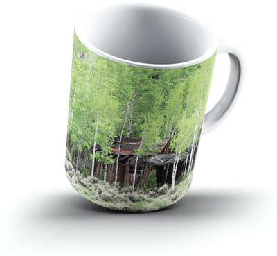 

Ucard Old Cabin In A Stand Of Aspen Trees Gould Colorado2559 Bone China, Ceramic, Porcelain Mug(325 ml), Multicolor