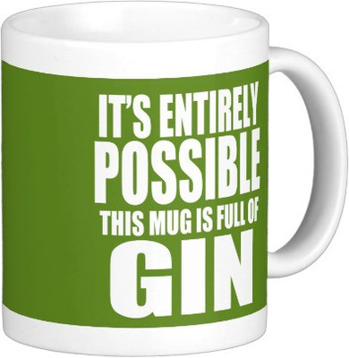 

Exoctic Silver An Alcoholic's Confession A003 Ceramic Mug(350 ml), Green;white