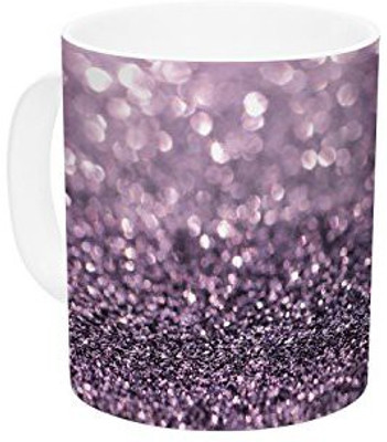 

Kess InHouse InHouse Debbra Obertanec Lavender Sparkle Purple Glitter Ceramic Coffee, 11 oz, Multicolor Ceramic Mug(60 ml)