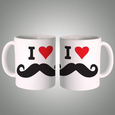 50% OFF on Posterboy I love Moustache -Wh Ceramic Mug(350 ml) 50% OFF on Posterboy I love Moustache -Wh Ceramic Mug(350 ml)