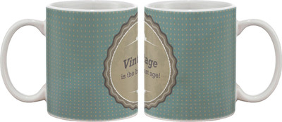 

Artifa Vintage Is The Best Age Porcelain, Ceramic Mug(350 ml), Multicolor