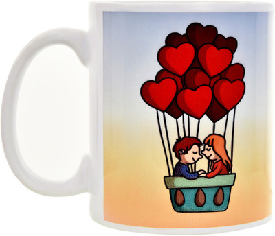 

Halowishes U & Me Forever Quote Ceramic Mug(325 ml), Multicolor