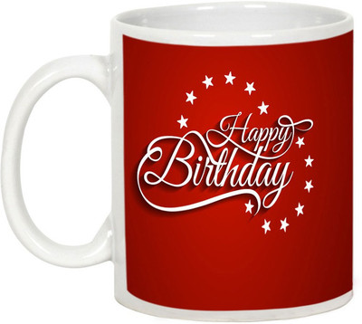 

AllUPrints Feel Like A Star On Your Birthday Ceramic Mug(325 ml), White