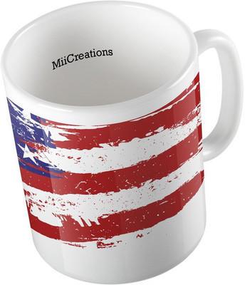 

MiiCreations Printed ,Flag Design Ceramic Mug(325 ml), Multicolor