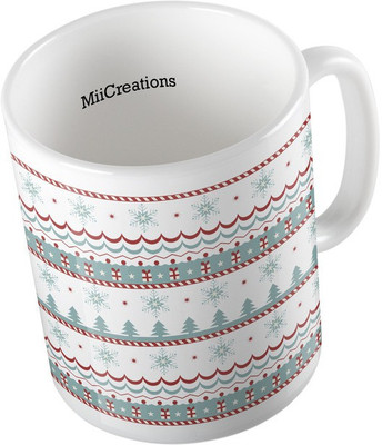MiiCreations Printed ,Pattern Ceramic Mug(325 ml), Multicolor