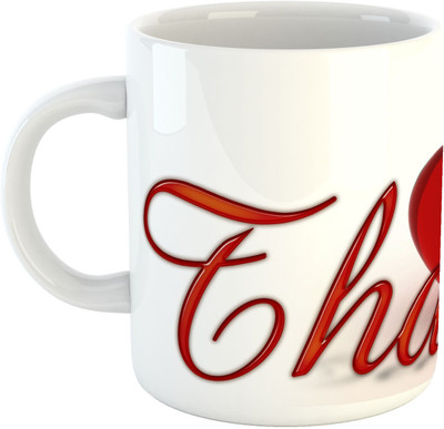 

Deeher Gifts Thanks design1 Ceramic Mug(330 ml), Multicolor