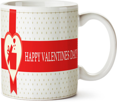 

Pentagraphics Happy Valentines Day Ceramic Mug(300 ml), Multicolor