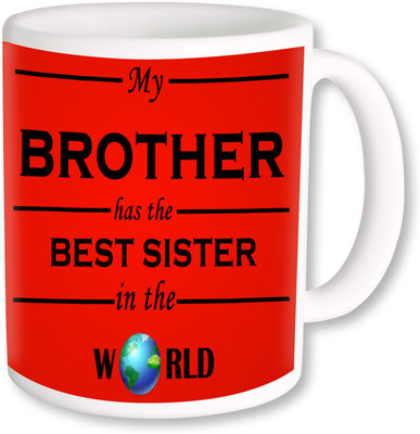 

PhotogiftsIndia Best Sister in World Ceramic Mug(325 ml), Multicolor