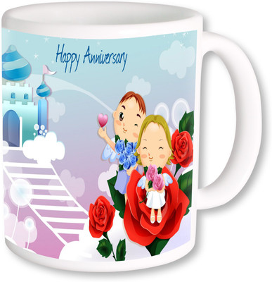 

PhotogiftsIndia happy anniversary Ceramic Mug(325 ml), Multicolor