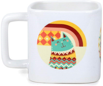 

Chumbak Aztec Cats Ceramic Mug(250 ml), Multicolor