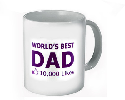 

My Bestow Printed White Ceramic Mug(320 ml), Multicolor