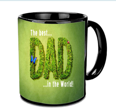 

Raj Laxmi The Best Dad In The World Multicolor Ceramic Mug(3.5 ml), Black