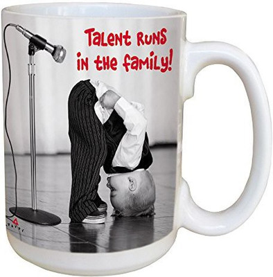

Tree-Free Greetings Greetings LM45865 Avanti Humor Talent Runs in Family Ceramic with Full-Sized Handle, 15-Ounce, Multicolored Ceramic Mug(60 ml), Multicolor