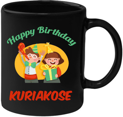 

HuppmeGift Happy Birthday Kuriakose Black (350 ml) Ceramic Mug(350 ml)