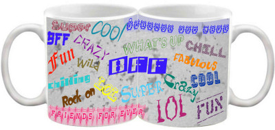 

EFW FRIENDS FOR LIFE CRAZY ROCK ON FUN SUPER COOL PRINTED COFFEE Ceramic Mug(325 ml)