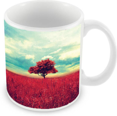 

Sleep Nature's SN-MG-1800 Ceramic Mug(350 ml), Red