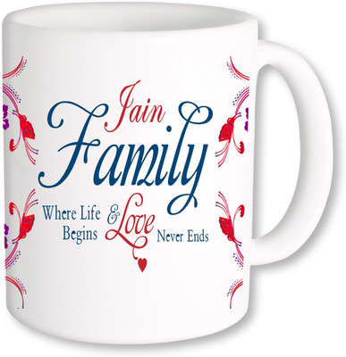 

PhotogiftsIndia Jain Family Ceramic Mug(325 ml), Multicolor
