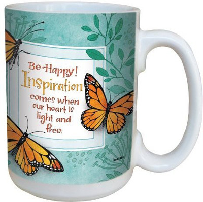 

Tree-Free Greetings Greetings lm43466 Inspiring Monarch Butterflies by Robin Pickens Ceramic with Full-Sized Handle, 15-Ounce Ceramic Mug(60 ml), Multicolor