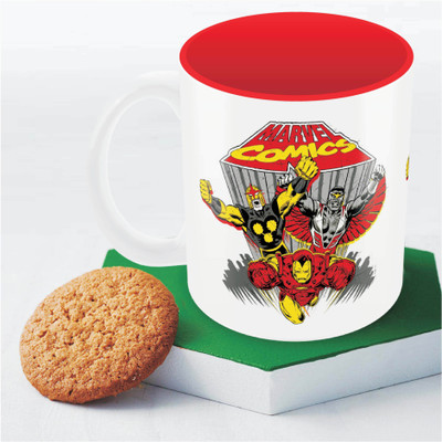 

Marvel Comics team Officially Licensed Ceramic Mug(350 ml), Multicolor