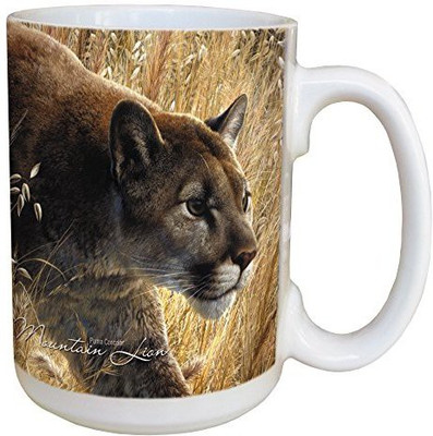 

Tree-Free Greetings Greetings 45909 Carl Brenders Mountain Lion Ceramic with Full-Sized Handle, 15-Ounce Ceramic Mug(60 ml), Multicolor
