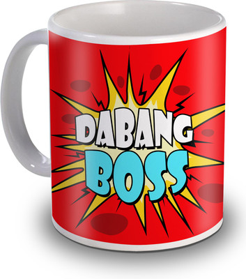

SKY TRENDS Dabang Boss Gifts For Boss Ceramic Mug(350 ml), White