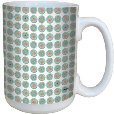 

Tree-Free Greetings Greetings lm43631 Cool Teal Buttons by Shell Rummel Ceramic with Full-Sized Handle, 15-Ounce, Multicolored Ceramic Mug(60 ml), Multicolor