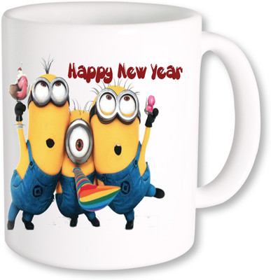 PhotogiftsIndia happy new year 076 Ceramic Mug(325 ml), Multicolor