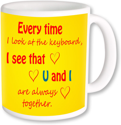 

PhotogiftsIndia You And I Ceramic Mug(325 ml), Multicolor