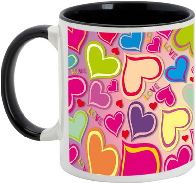 

AllUPrints Boyfriend/Girlfriend Gifts - My Colorful Love Ceramic Mug(325 ml), Black