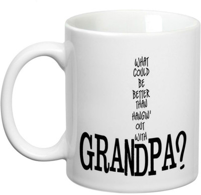 

Prithish Hangin' out with Grandpa Ceramic Mug(330 ml), Multicolor