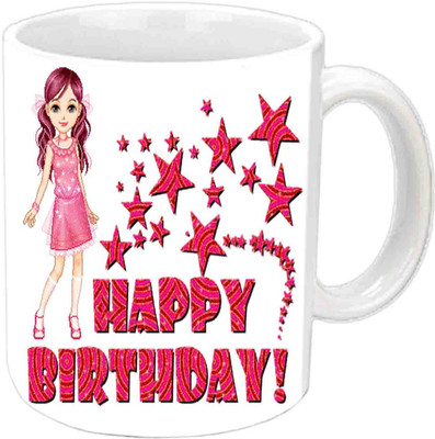 

Raj Laxmi Happy B'day For Cute Doll White Ceramic Mug(3.5 ml)