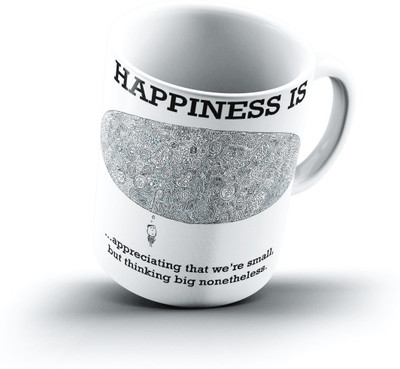 

Ucard Happiness Is1710 Bone China, Ceramic, Porcelain Mug(325 ml)