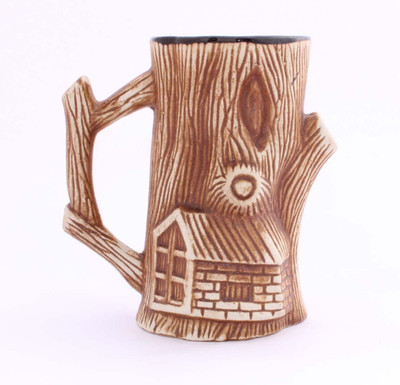 

Aarzool 3D Tree Home Ceramic Mug(350 ml), Brown