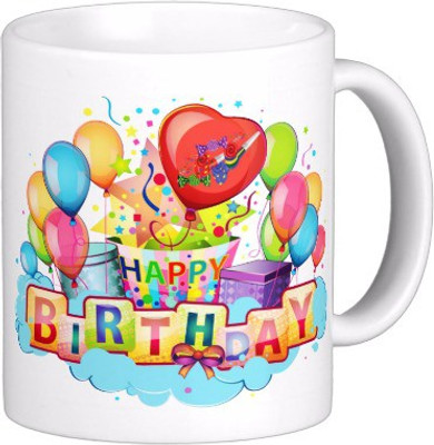 

Exoctic Silver Happy Birthday To You : B'day 003 Ceramic Mug(300 ml), Multicolor