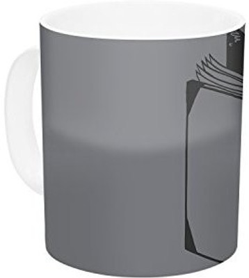 

Kess InHouse InHouse Tobe Fonseca To Kill A Mockingbird Gray Cat Ceramic Coffee, 11 oz, Multicolor Ceramic Mug(60 ml)