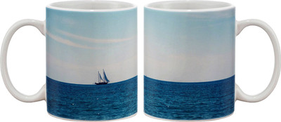 

Artifa Boat Sailing In Sea Porcelain, Ceramic Mug(350 ml), Multicolor
