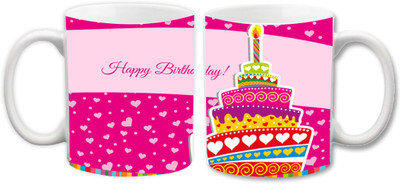 

Empression Happy Birthday WHTA38 Ceramic Mug(325 ml), Multicolor