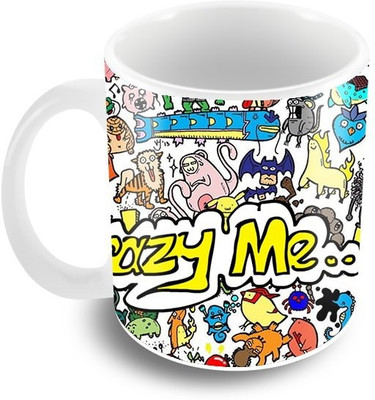 

The Crazy Me TCM_CM01 Ceramic Mug(325 ml), Multicolor
