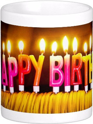 

Exoctic Silver Happy Birthday To You : B'day 027 Ceramic Mug(300 ml), Multicolor