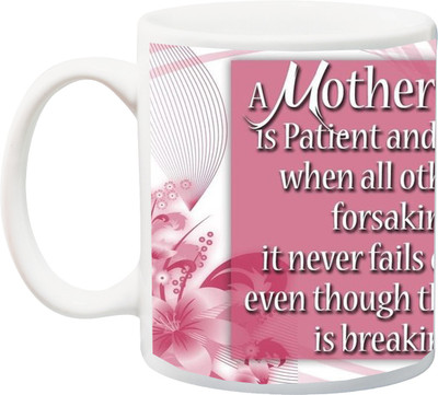 

ME&YOU Gift for Mummy/mother/mum;A mother's Love is patient and firgiving when all others are forsaking Rose HD printed Ceramic Mug(325 ml), Multicolor