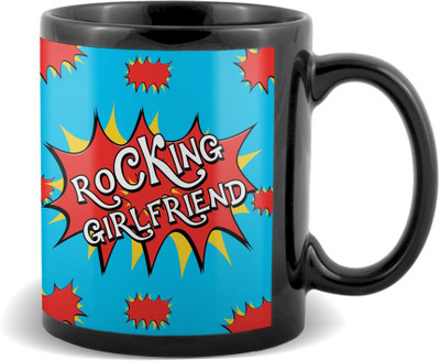 SKY TRENDS Rocking GirlFriend Black coffee Ceramic Mug(320 ml)